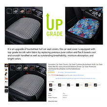 Suninbox Linen Seat Cover for Car, Car Seat Covers Suitable for Autumn  Winter, Car Seat Pad,Car Seat Cushion[Black Front Seat] : : Car &  Motorbike